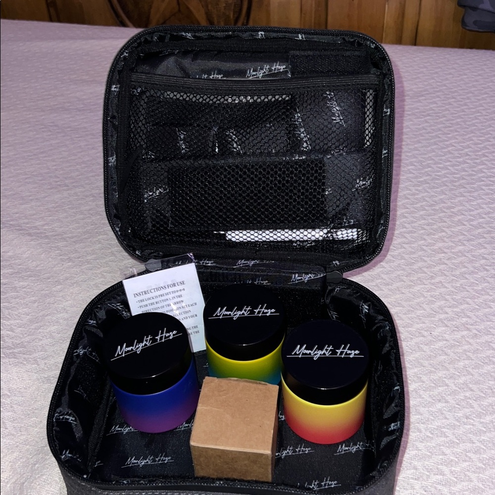 NWT ๐ฑ๐จ MOONLIGHT HAZE GRAY SMELL-PROOF STORAGE ORGANIZATION CARRY BAG w/LOCK - Picture 2 of 16